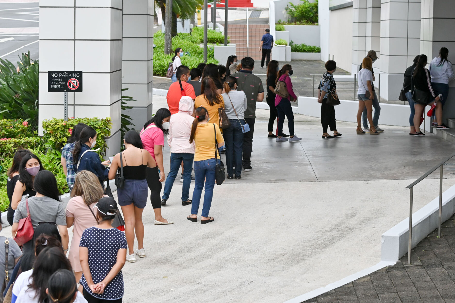 Hundreds line up for a retail sale